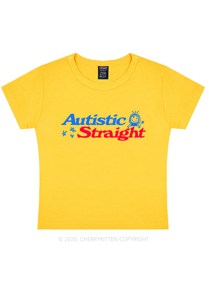 Autistic Straight Pride Y2K Baby Tee Cherrykitten