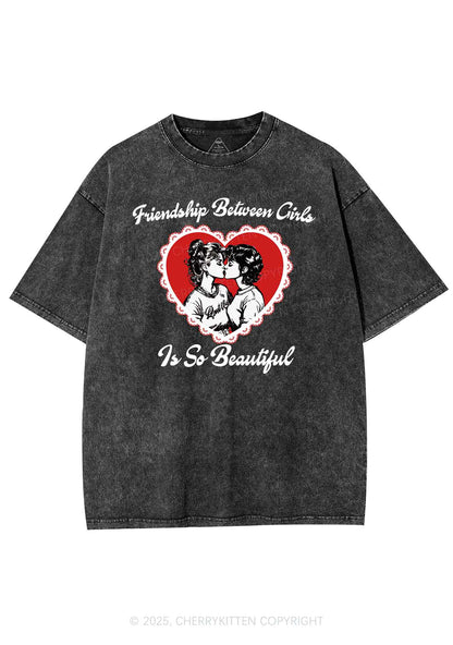 Friendship Between Girls Pride Y2K Shirts Washed Tee Cherrykitten