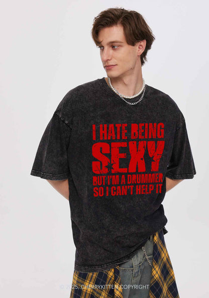 I Hate Being Sexy Y2K Shirts Washed Tee Cherrykitten