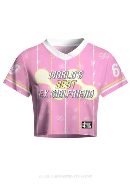 Best Ex Girlfriend Y2K Crop Football Jersey Shirts Cherrykitten