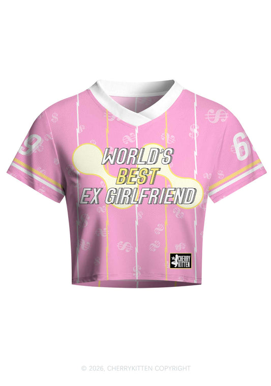 Best Ex Girlfriend Y2K Crop Football Jersey Shirts Cherrykitten
