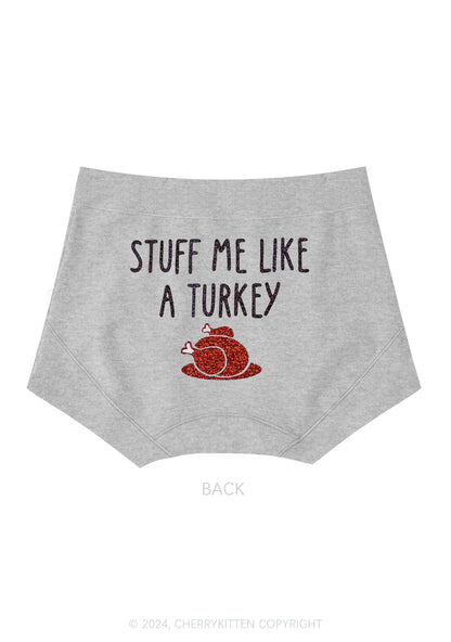 Stuff Me Like Turkey Y2K Mid Rise Waist Boyshort Cherrykitten