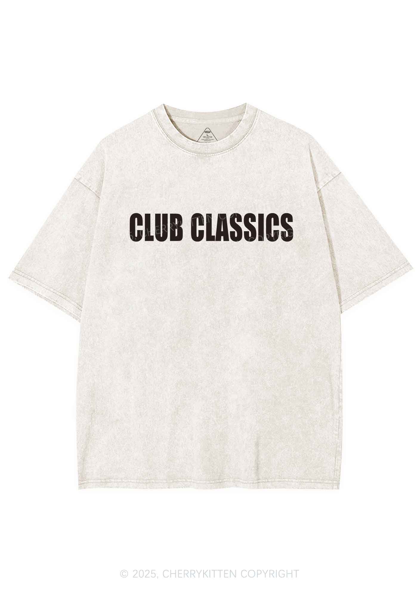 Club Classics Y2K Shirts Washed Tee Cherrykitten