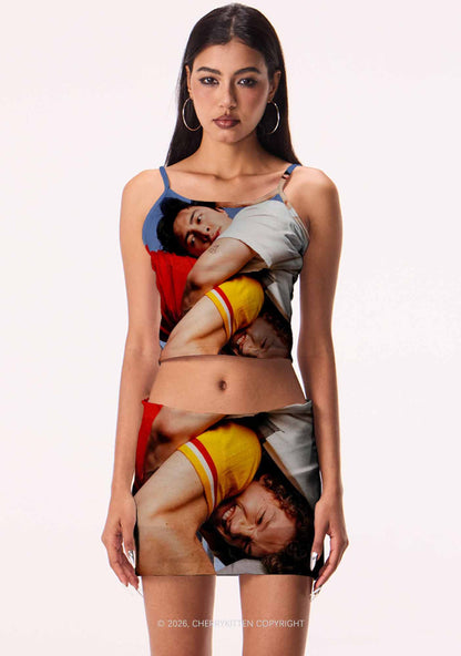 Back Hug HR Y2K Print Cami Crop Top Cherrykitten