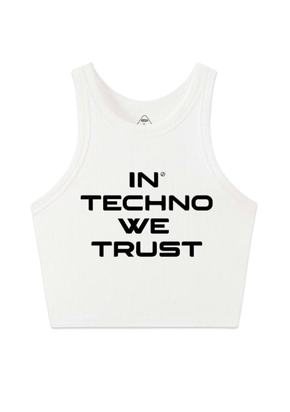 In Techno We Trust Y2K Crop Tank Top Cherrykitten