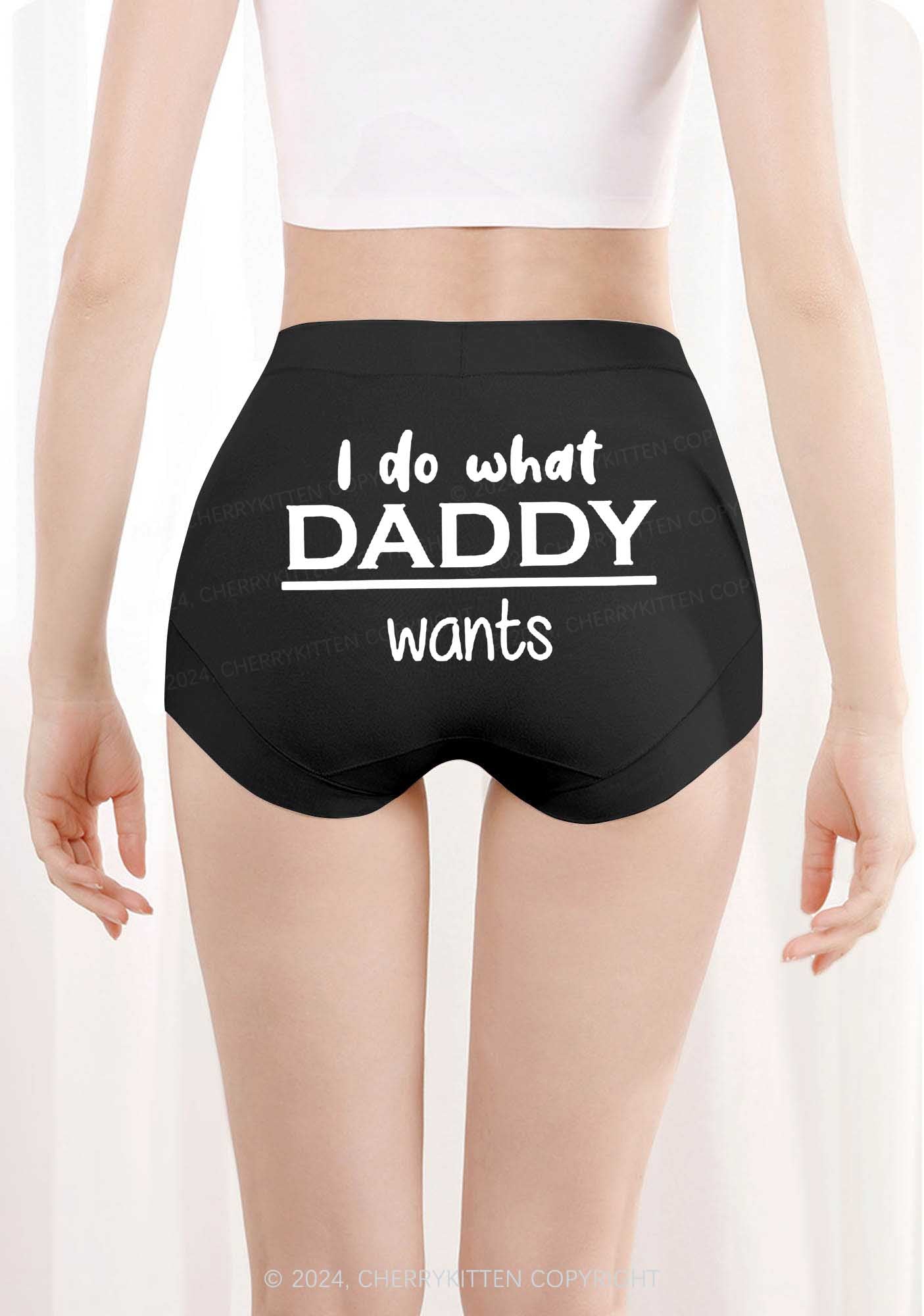 Do What Daddy Wants Y2K Mid Rise Waist Boyshort Cherrykitten