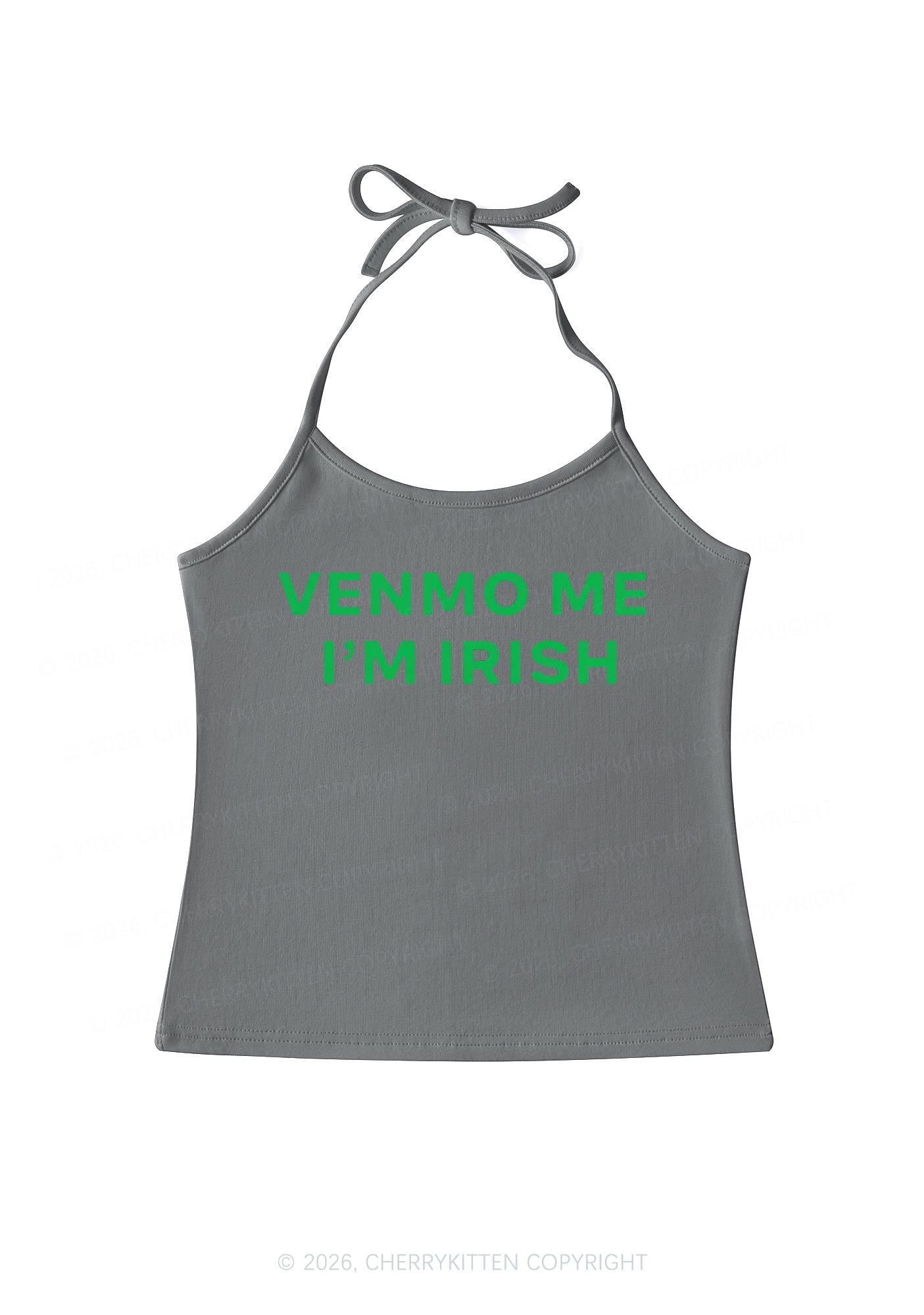 Venmo Me Im Irish St Patricks Y2K Halter Neck Cami Cherrykitten