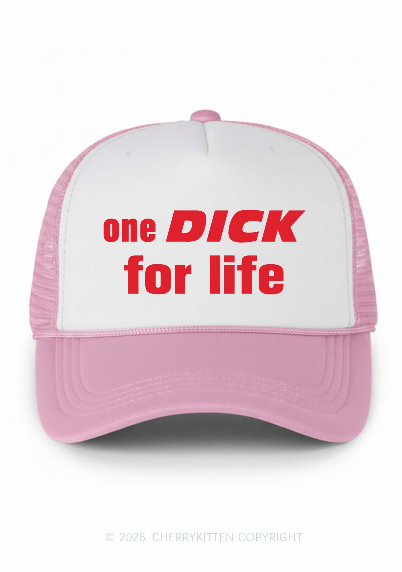 One Dxxk For Life Y2K Colorblock Trucker Hat Cherrykitten