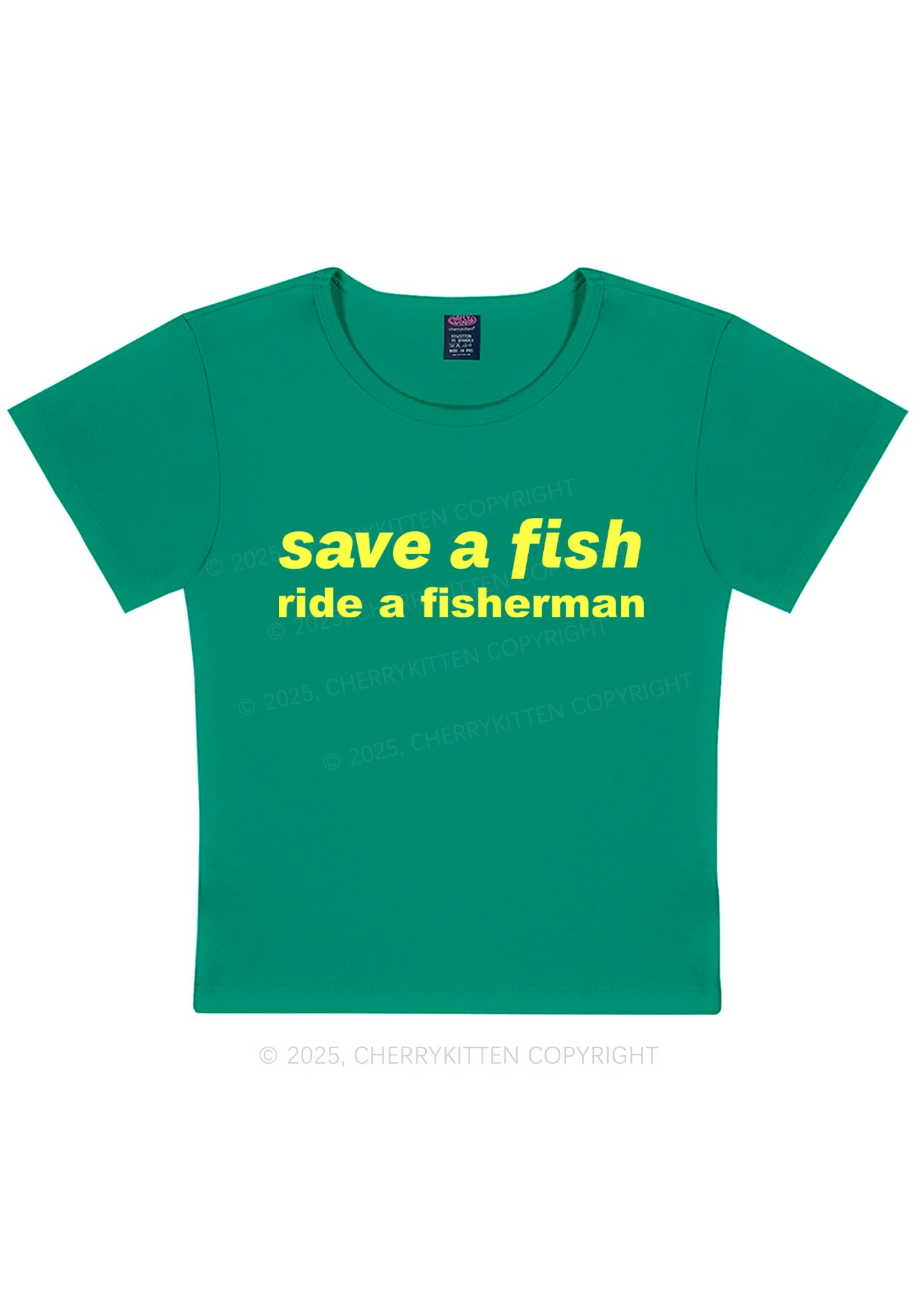 Save A Fish Y2K Baby Tee Cherrykitten