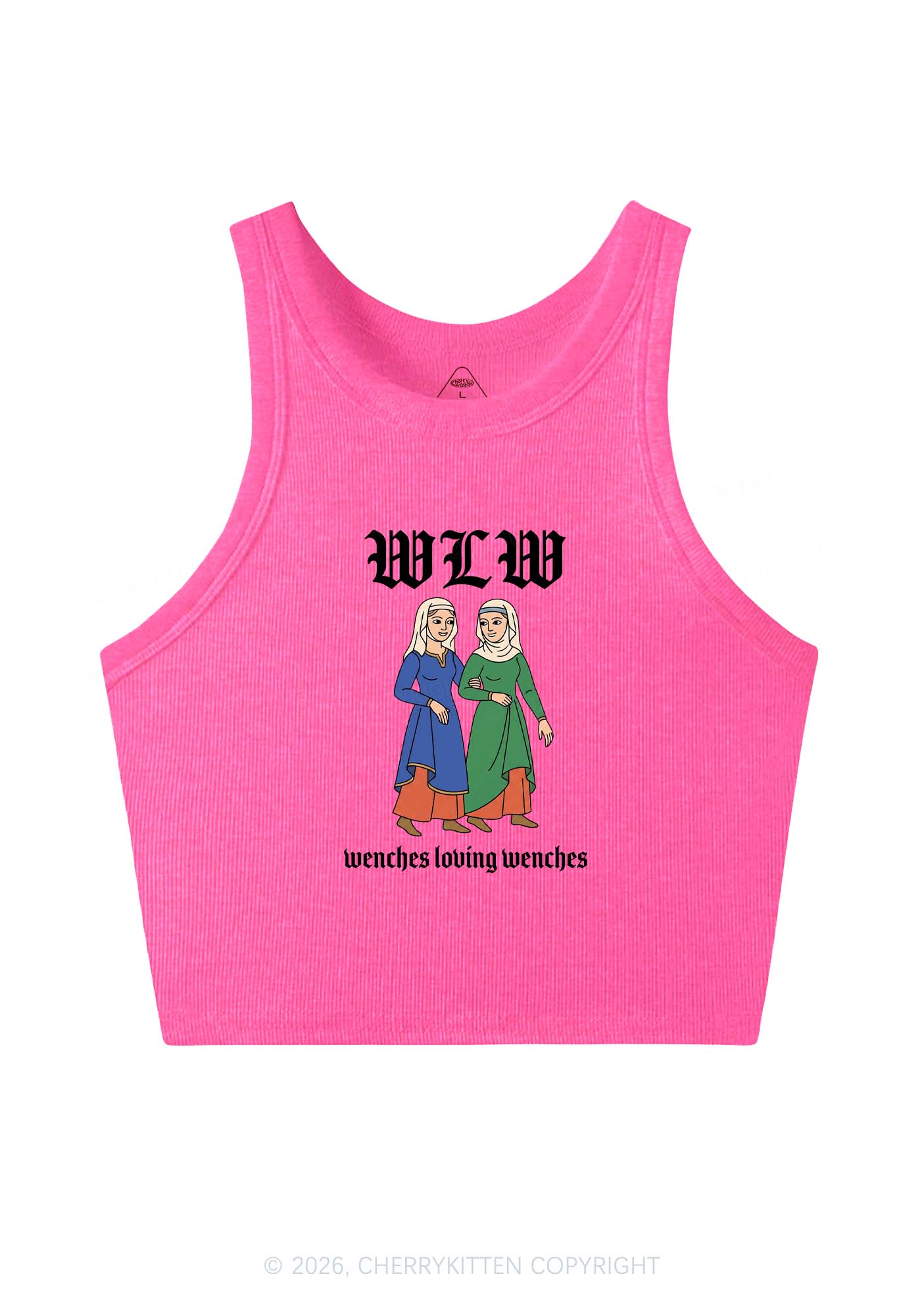 Wenches Loving Wenches Pride Y2K Crop Tank Top Cherrykitten