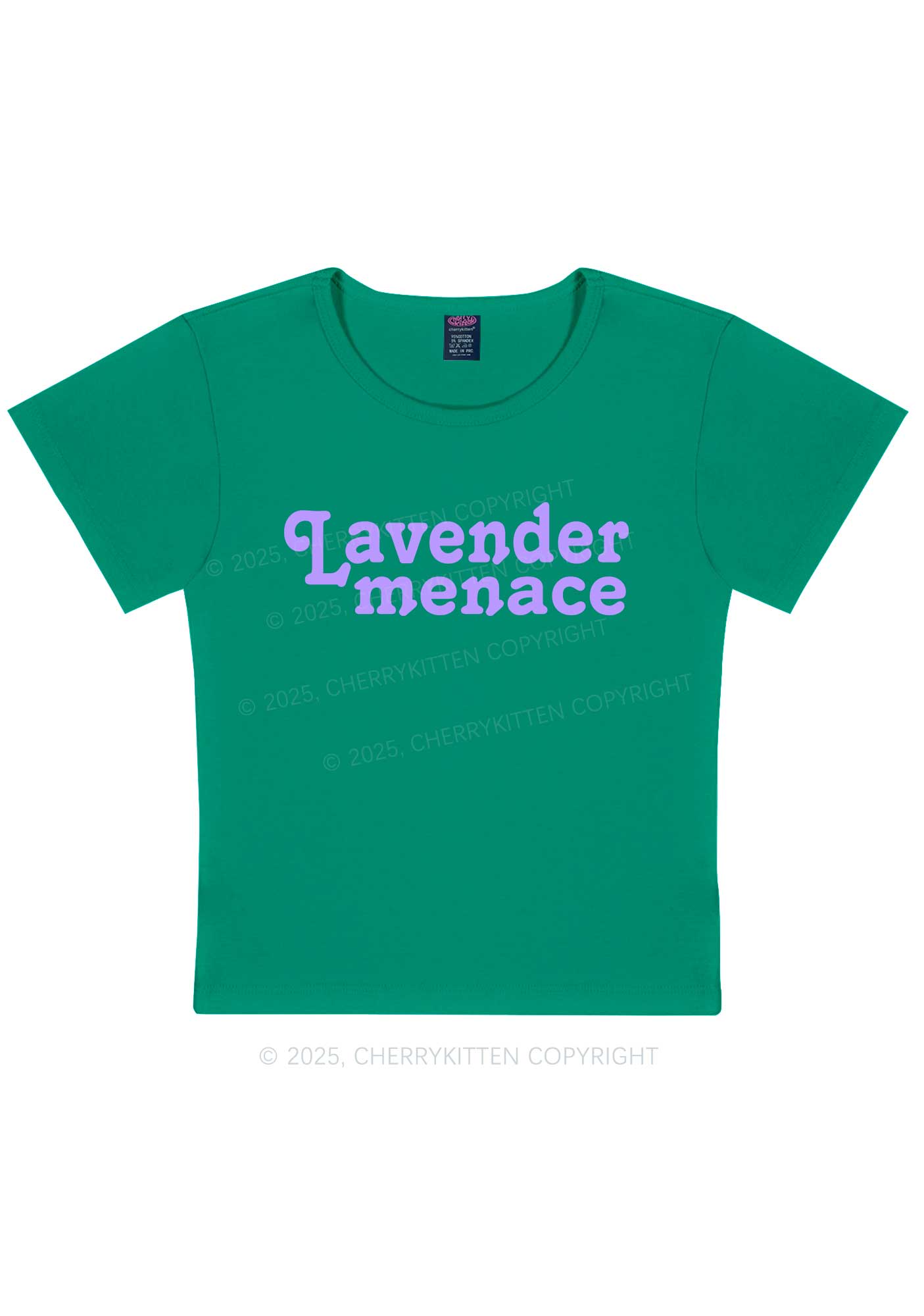 Lavender Menace Y2K Baby Tee Cherrykitten