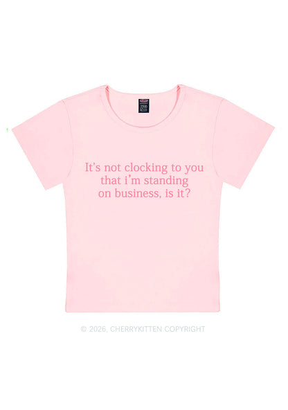 Standing On Business Y2K Baby Tee Cherrykitten