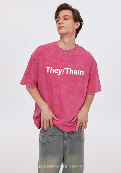 They Or Them Y2K Shirts Washed Tee Cherrykitten