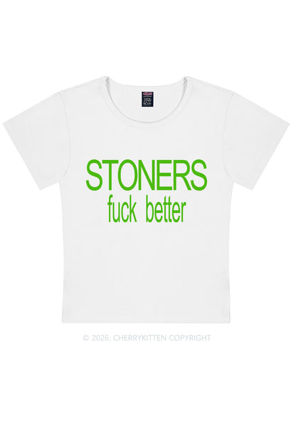 Stoners Fxxk Better Y2K Baby Tee Cherrykitten