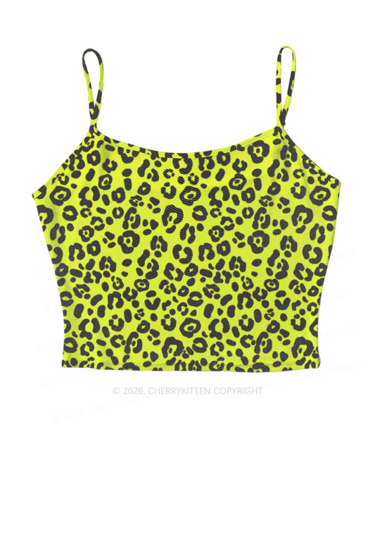 Neon Leopard Y2K Mesh Cami Tank Cherrykitten