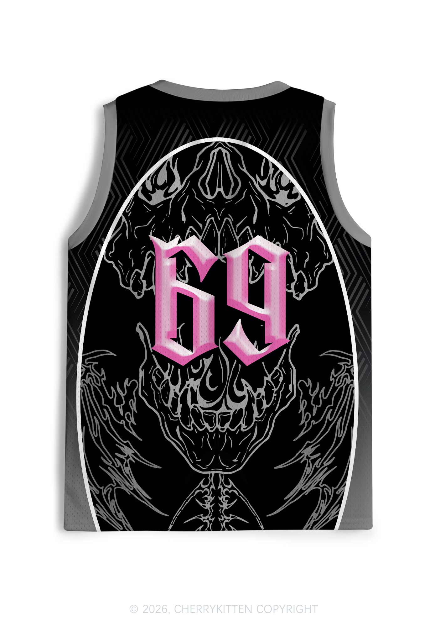 Masc Princess Dark Skull Pride Y2K Sport Jersey Tank Cherrykitten