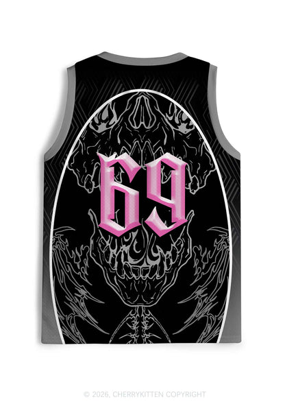 Masc Princess Dark Skull Pride Y2K Sport Jersey Tank Cherrykitten