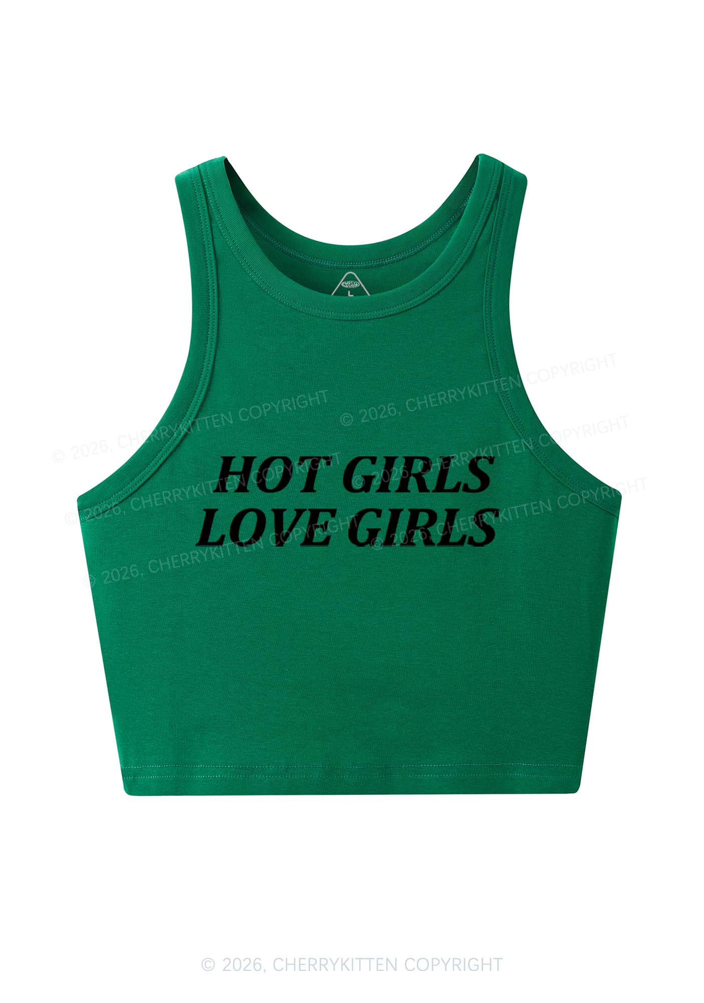 Hot Girls Love Girls Pride Y2K Crop Tank Top Cherrykitten