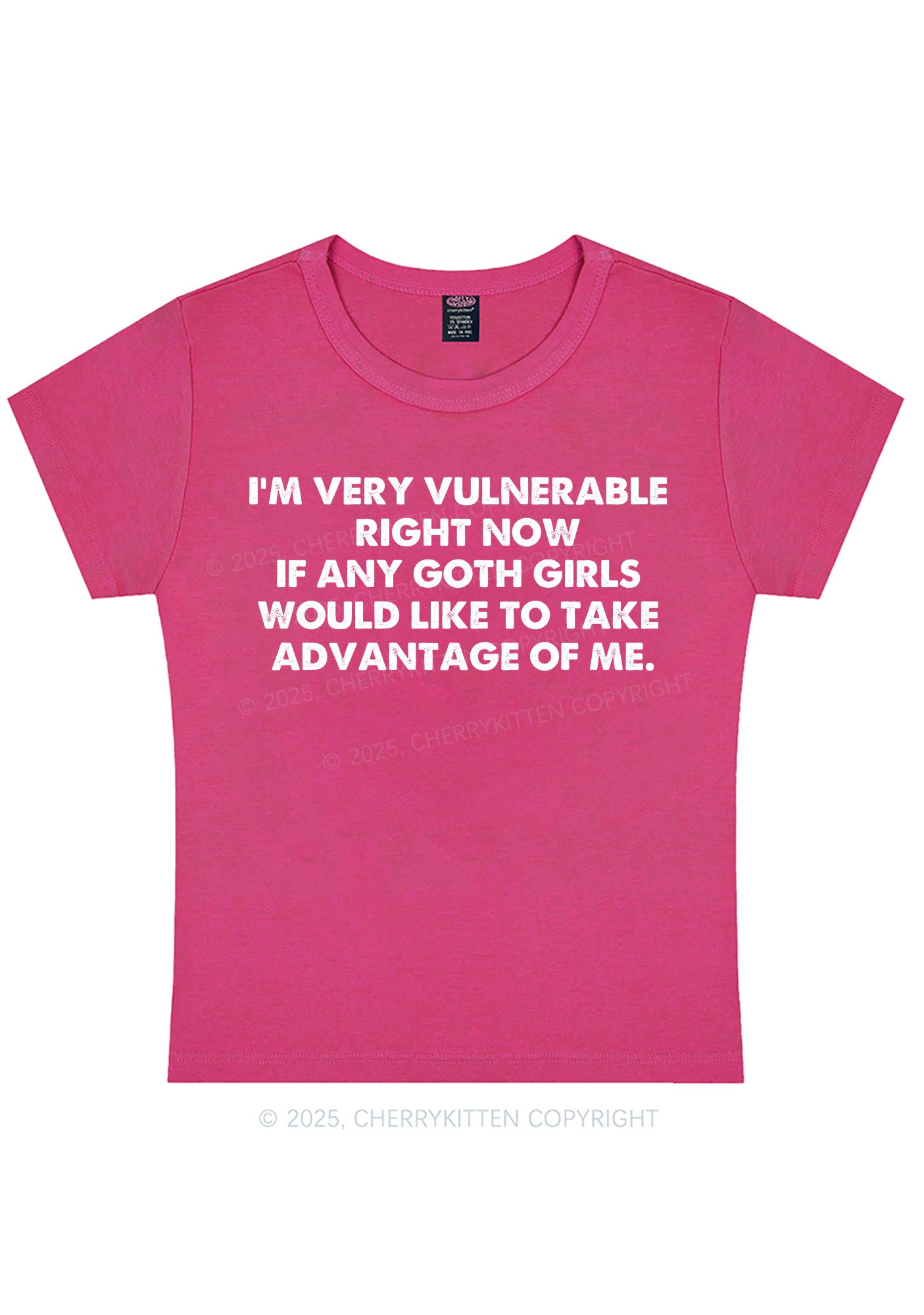 Im Vulnerable Y2K Baby Tee Cherrykitten