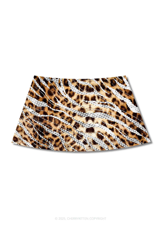 Wild Dots Y2K Print Mini Skirt Cherrykitten