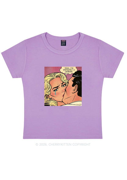 Im Definitely A Lesbian Pride Y2K Baby Tee Cherrykitten