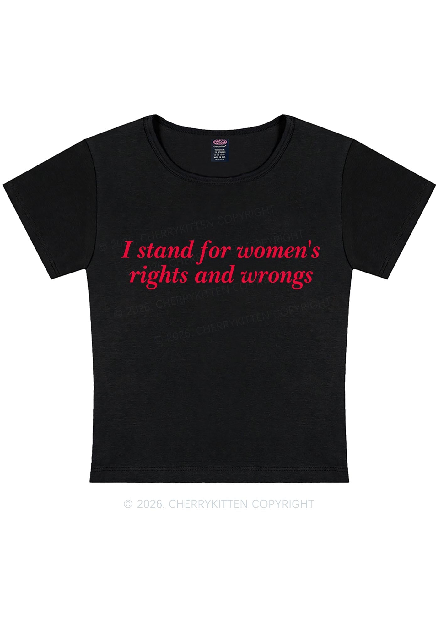 I Stand For Womens Rights Pride Y2K Baby Tee Cherrykitten