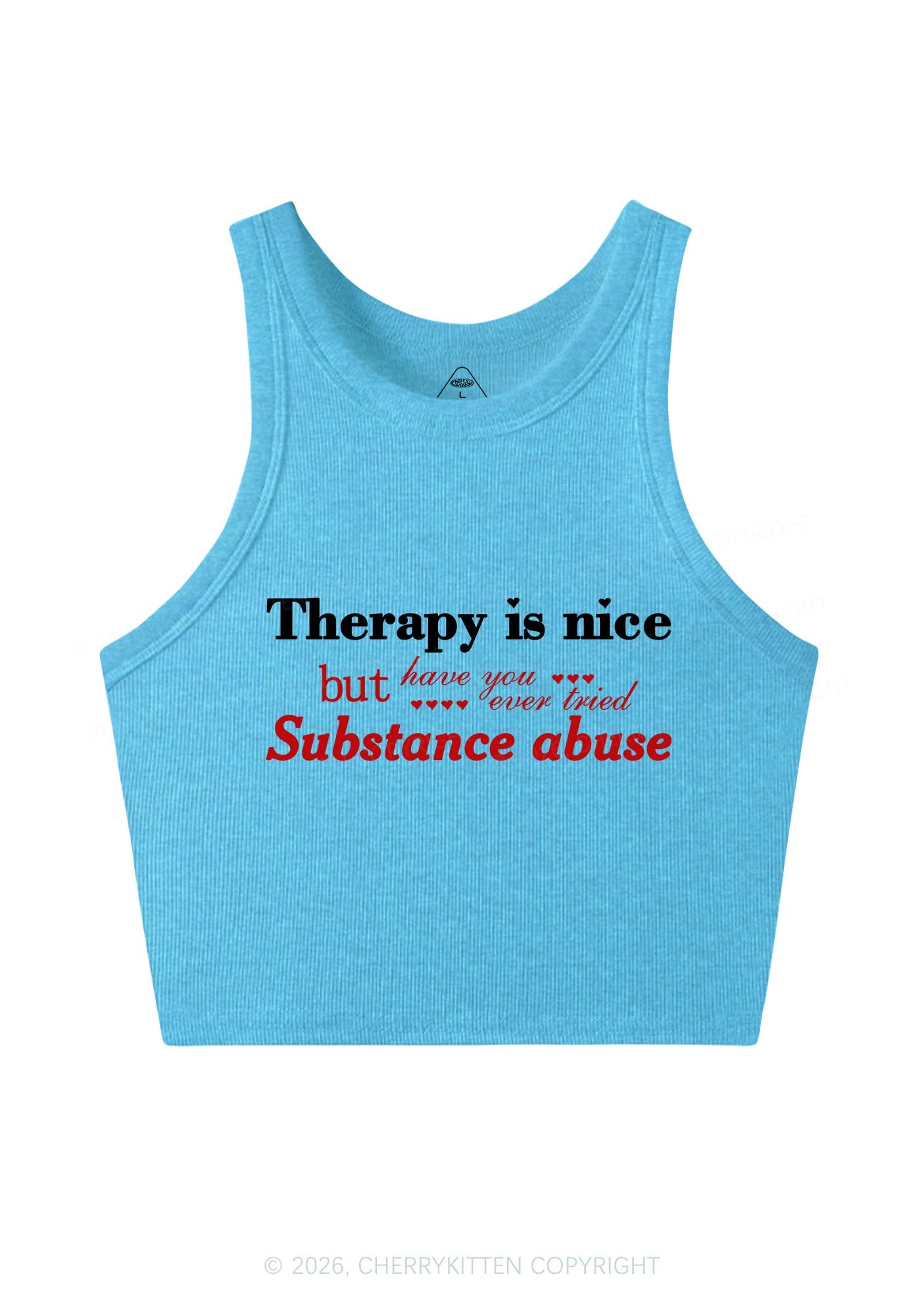 Have You Ever Tried Substance Abuse Y2K Crop Tank Top Cherrykitten
