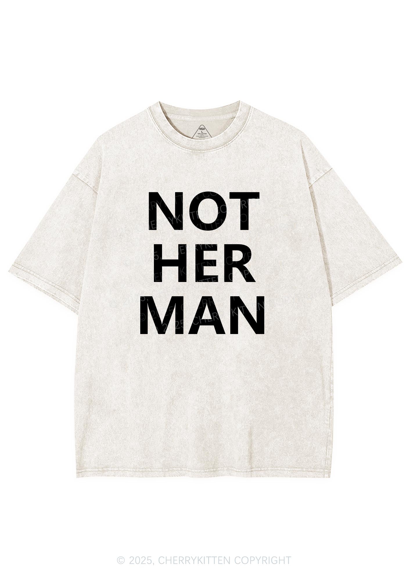 Not Her Man Y2K Shirts Washed Tee Cherrykitten