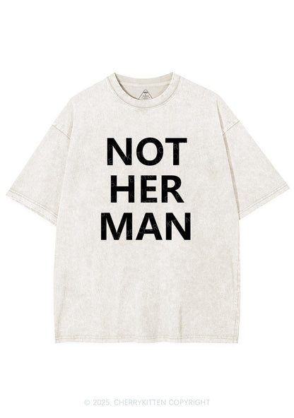 Not Her Man Y2K Shirts Washed Tee Cherrykitten