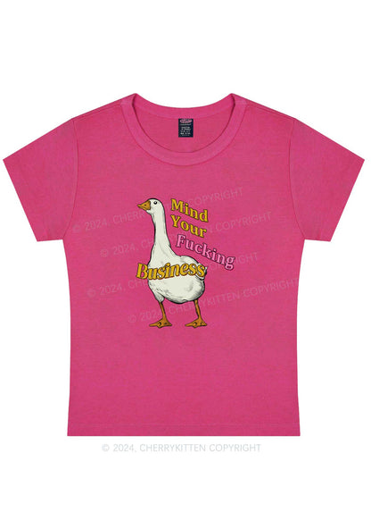 Curvy Fxxking Business Y2K Baby Tee Cherrykitten