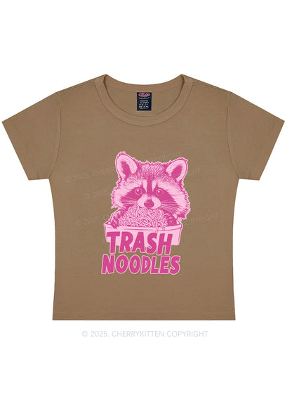 Raccoon Trash Noodles Y2K Baby Tee Cherrykitten