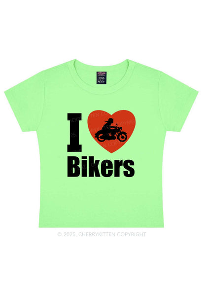 I Love Bikers Y2K Baby Tee Cherrykitten