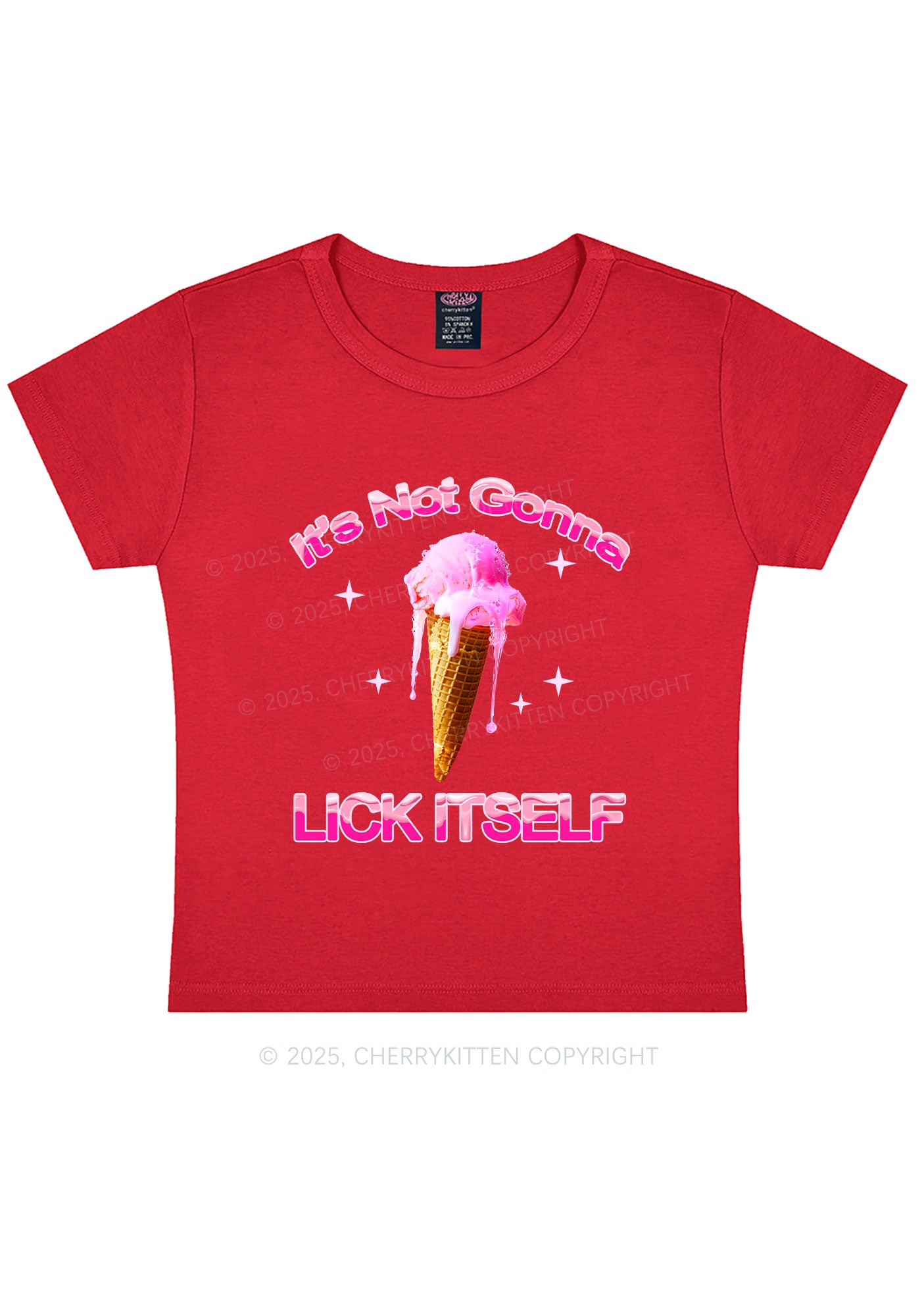 Ice Cream Lick Itself Y2K Baby Tee Cherrykitten
