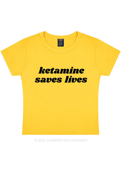 Kxxamine Saves Lives Y2K Baby Tee Cherrykitten