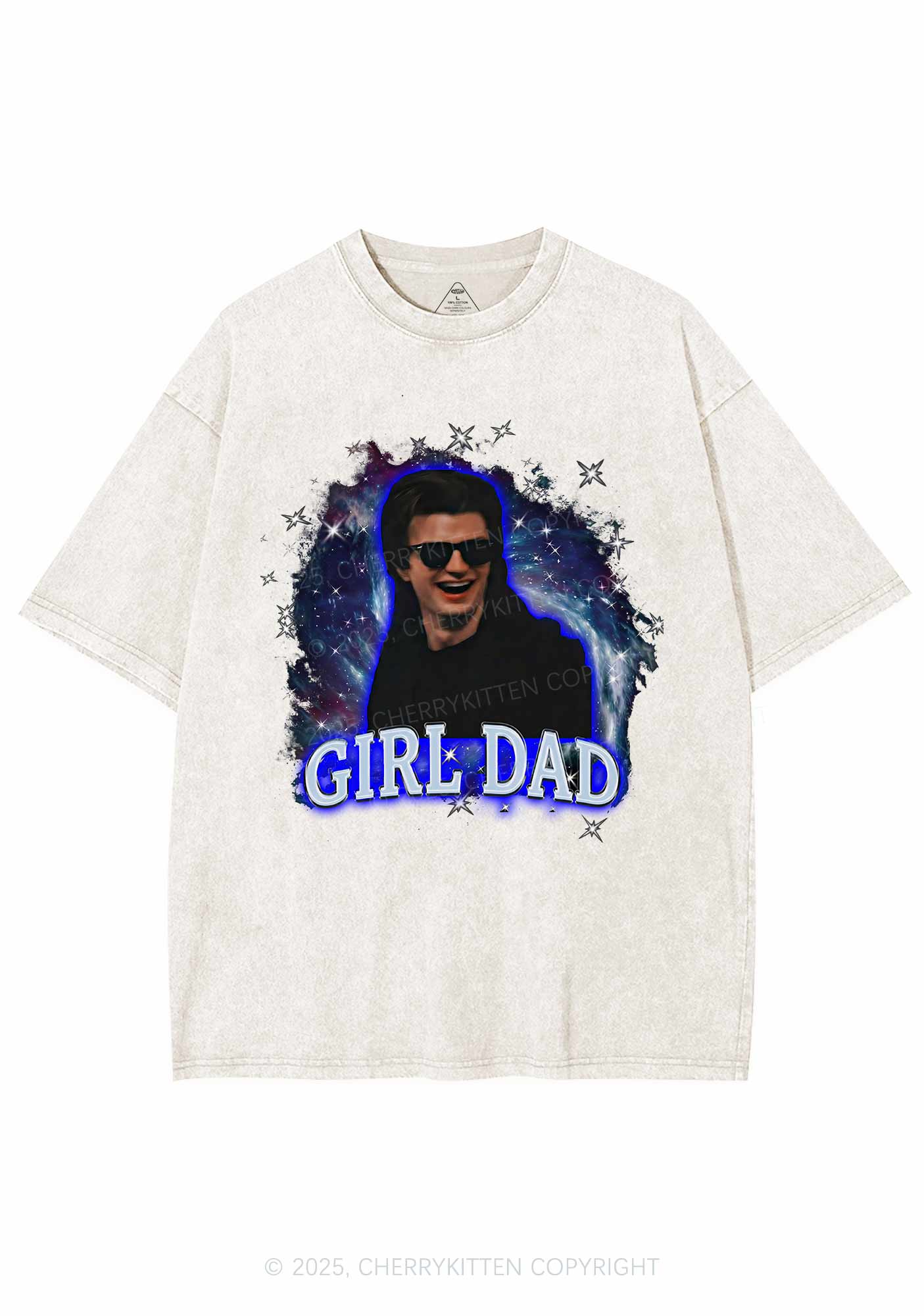 Girl Dad Starry Sky Y2K Shirts Washed Tee Cherrykitten