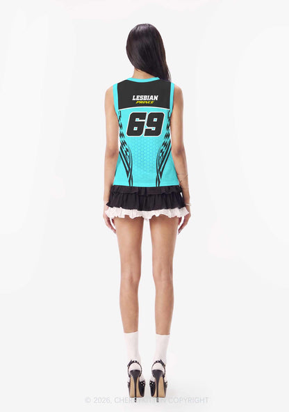 Blue Lesbian Prince Pride Y2K Sport Jersey Tank Cherrykitten
