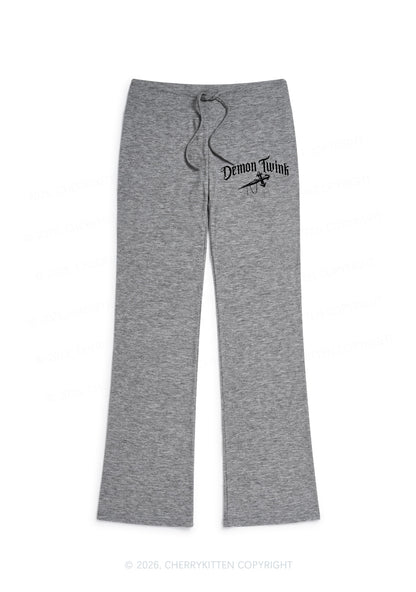 Demon Twink Pride Y2K Low Rise Drawstring Flare Pants Cherrykitten