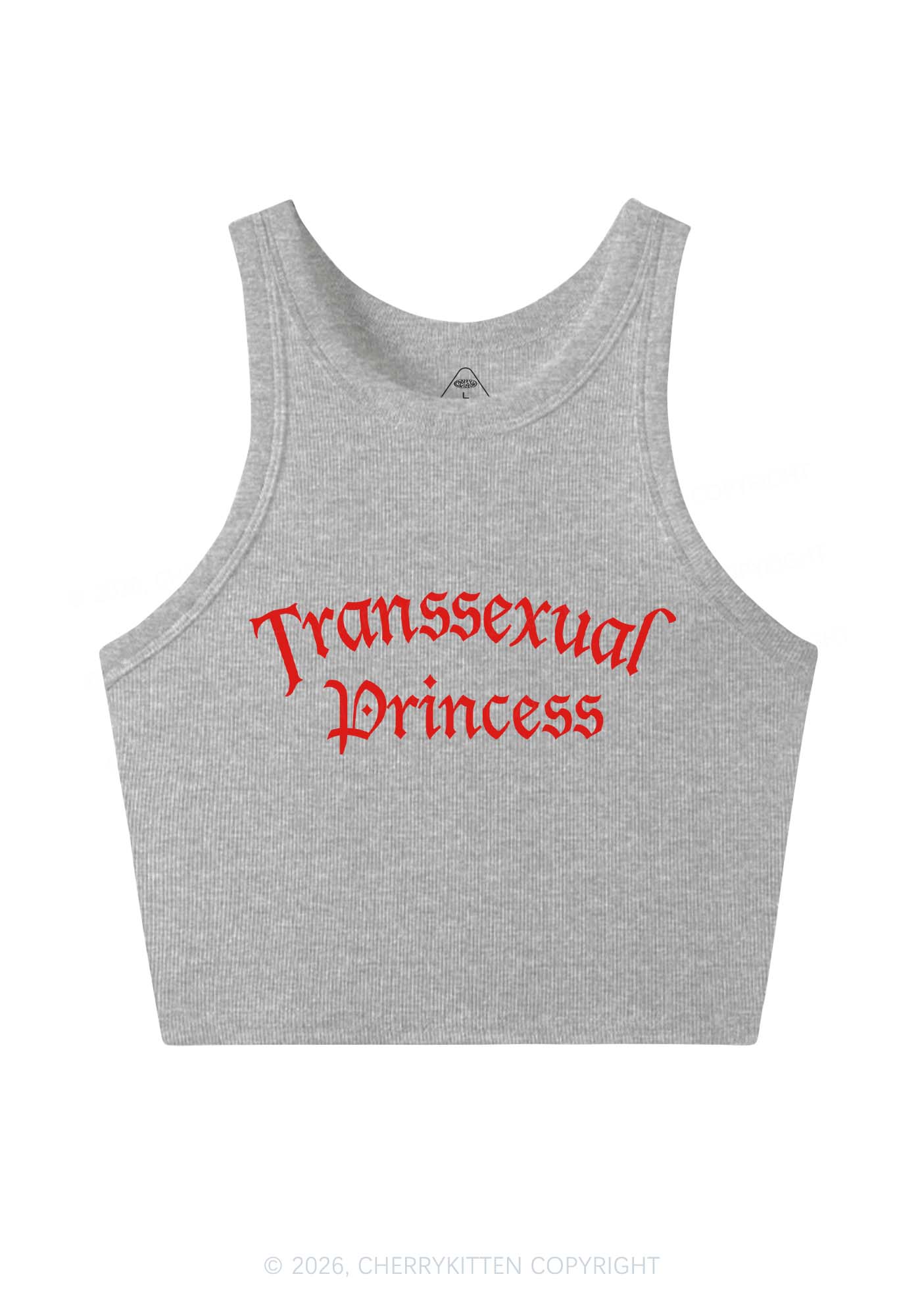 Transsexual Princess Pride Y2K Crop Tank Top Cherrykitten