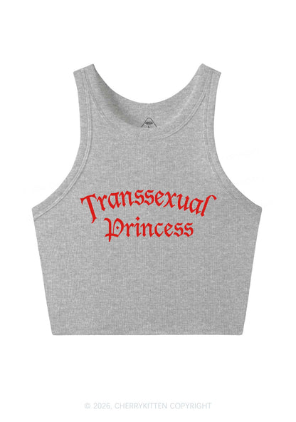 Transsexual Princess Pride Y2K Crop Tank Top Cherrykitten