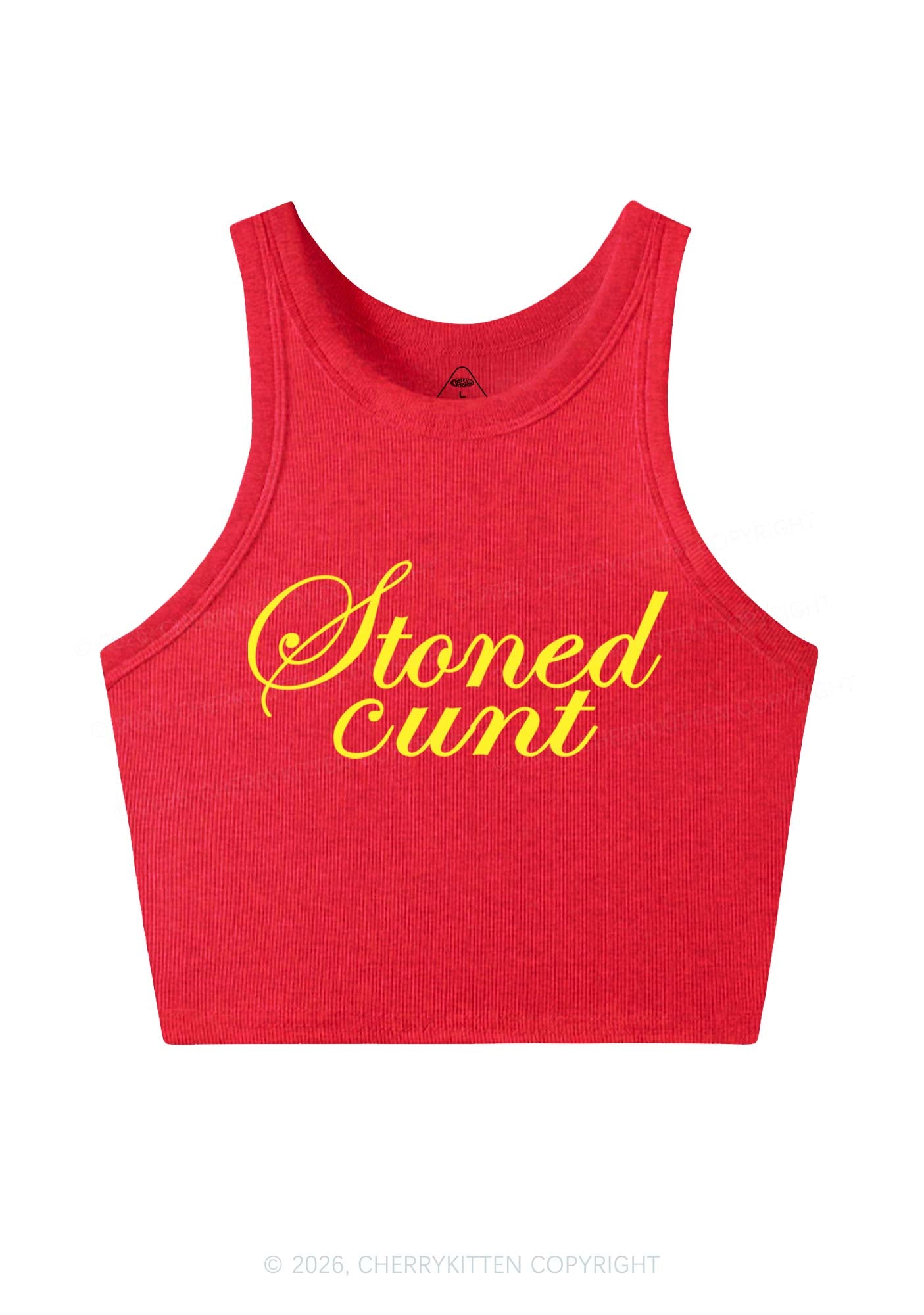 Stoned Cxxt Y2K Crop Tank Top Cherrykitten
