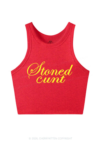 Stoned Cxxt Y2K Crop Tank Top Cherrykitten