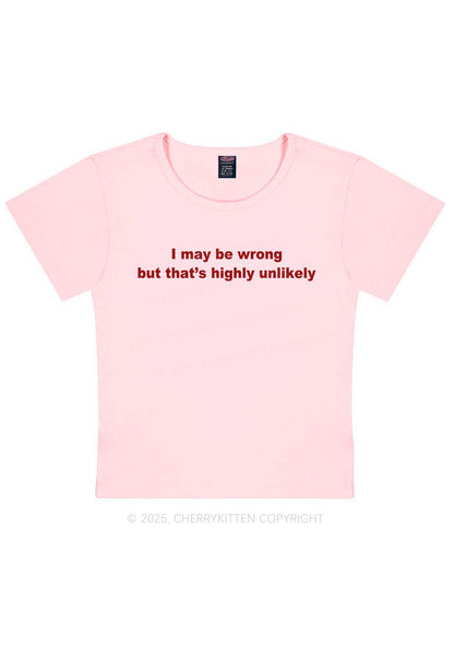 Highly Unlikely Y2K Baby Tee Cherrykitten