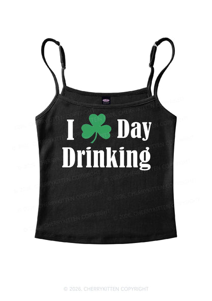 I Love Day Drinking St Patricks Y2K Spaghetti Strap Cami Cherrykitten