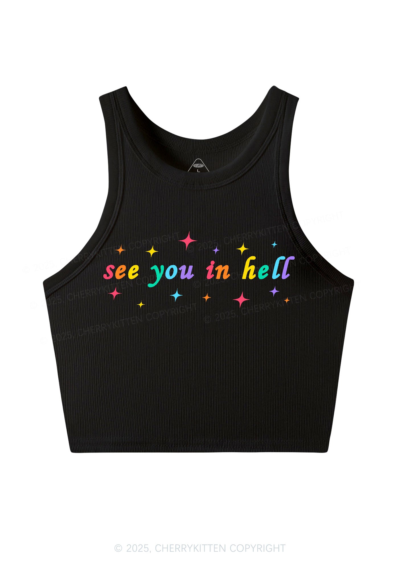 See You In Hell Pride Y2K Crop Tank Top Cherrykitten