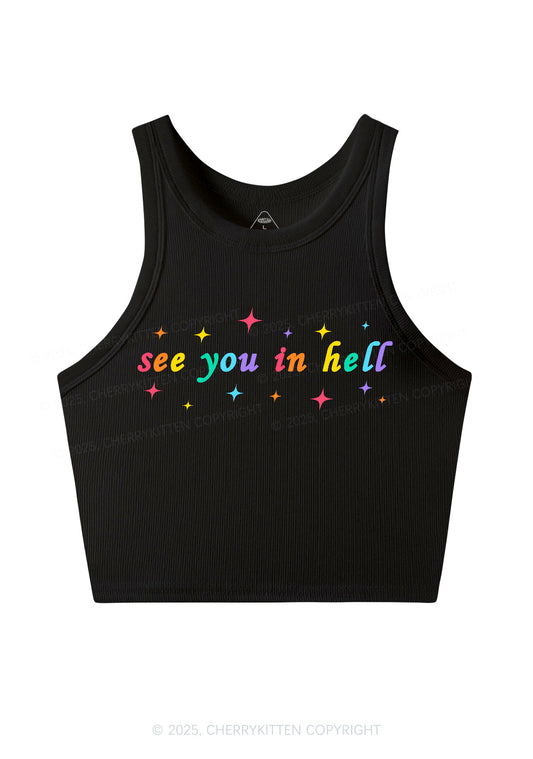 See You In Hell Pride Y2K Crop Tank Top Cherrykitten