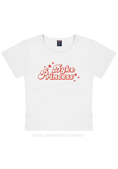 Dyke Princess Pride Y2K Baby Tee Cherrykitten