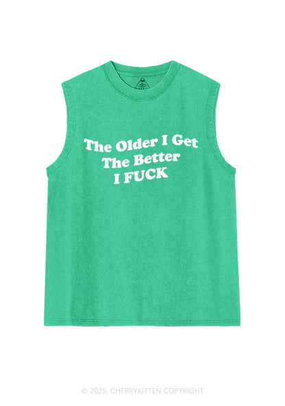 Older Get Better Fxxk Y2K Washed Muscle Tank Cherrykitten