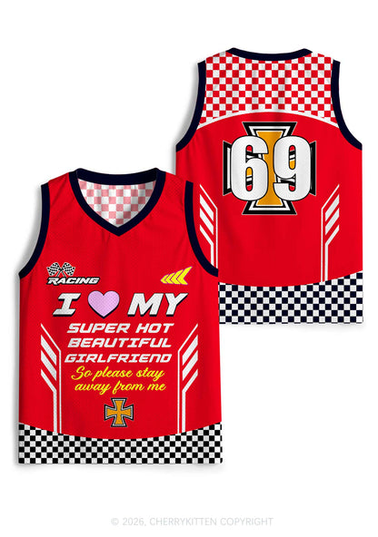I Love My Super Hot GF Y2K Sport Jersey Tank Cherrykitten
