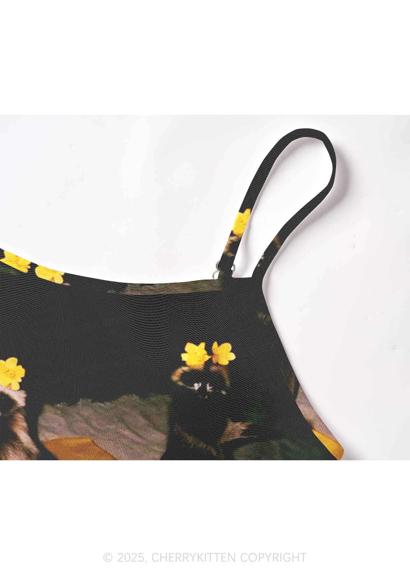 Yoga Raccoon Y2K Mesh Cami Tank Cherrykitten