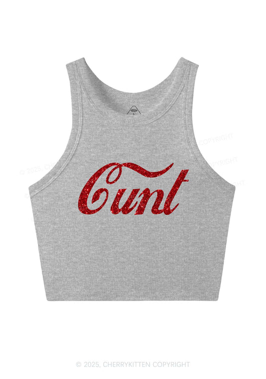 Glitter Special Cxxt Y2K Crop Tank Top Cherrykitten